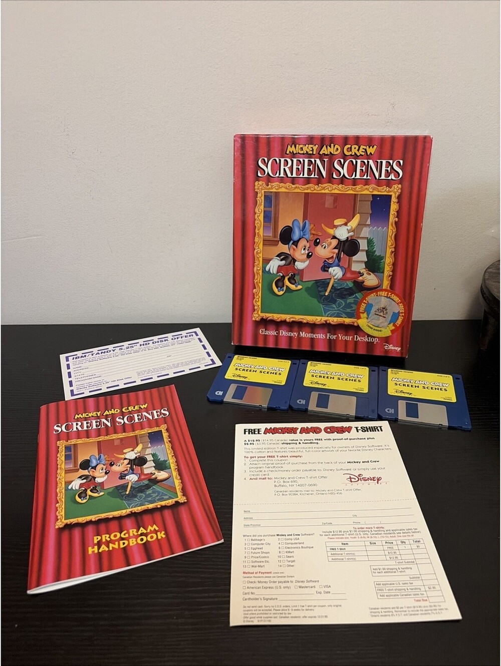 Disney Mickey And Crew Screen Scenes 3.5" Floppy Disc Software Pack